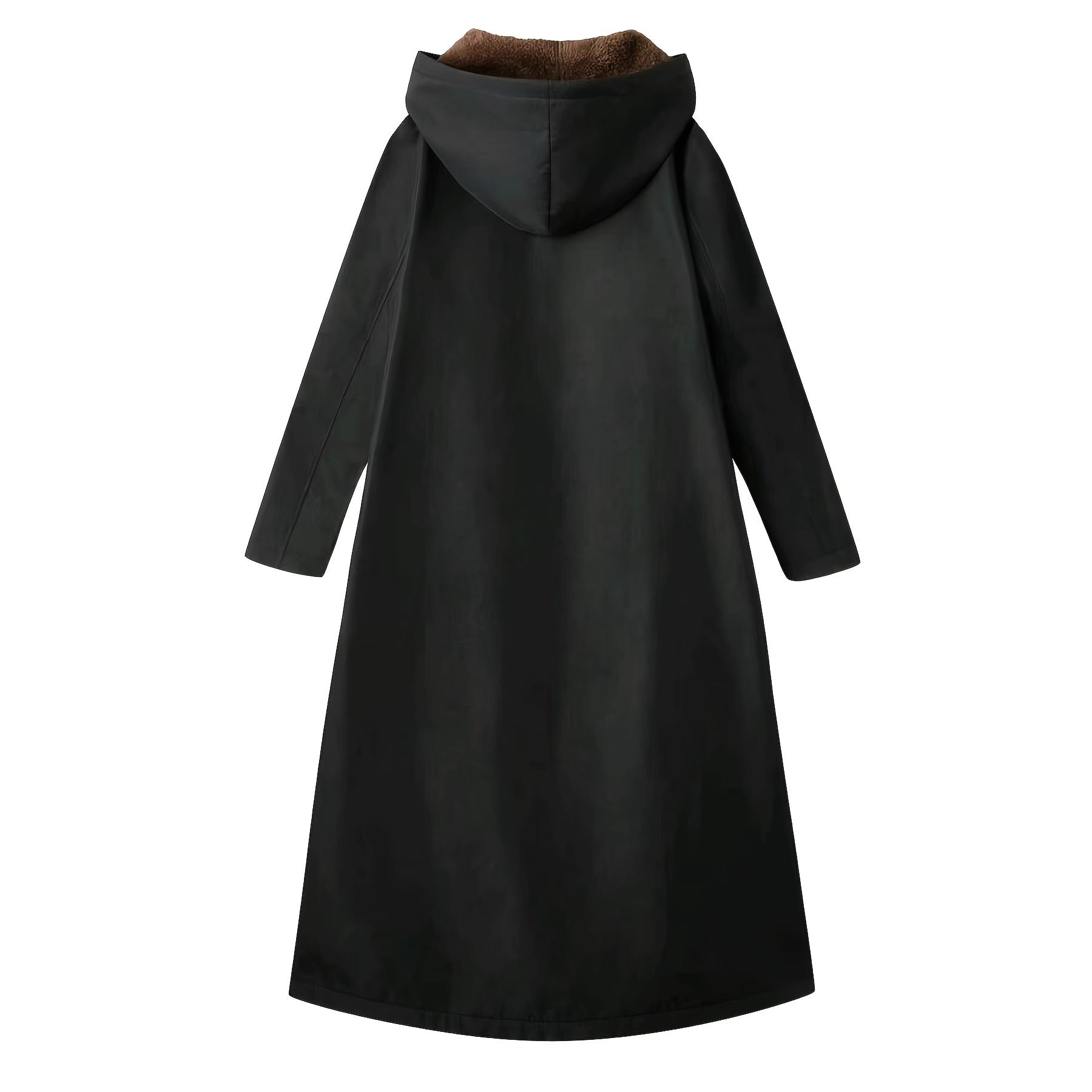 Thickened, Hooded, Long Womens Thermal Coat