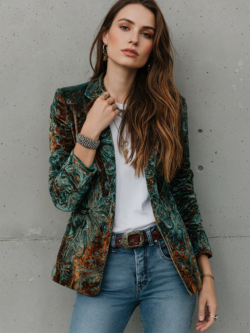 New Women's Clothing, New Autumn And Winter Women's Clothing, New Printed Fashion Casual Commuting Suit Jacket With Lining