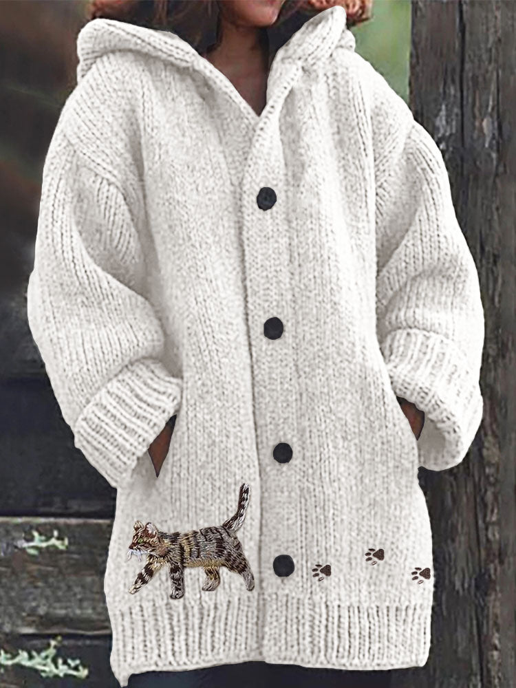 Womens Printed Casual Sweatshirt Jacket